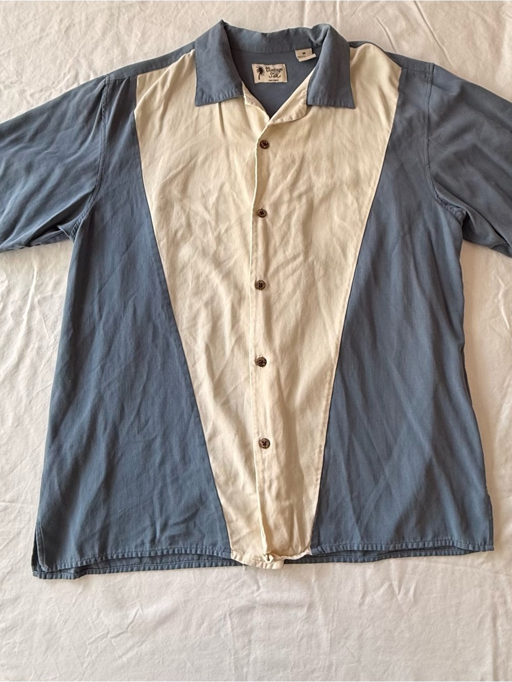 Vintage Silk Circa 1969 Men’s 100% Silk Bowling Shirt